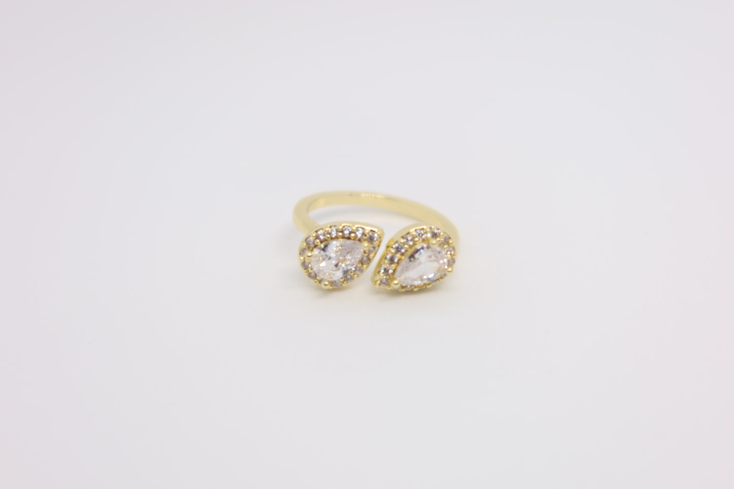 Ring LUXA Pear Elegance Verstellbar - Vergoldet 14K