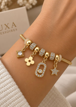 LUXA Charm - Armband Golden Wishes 14K Vergoldet
