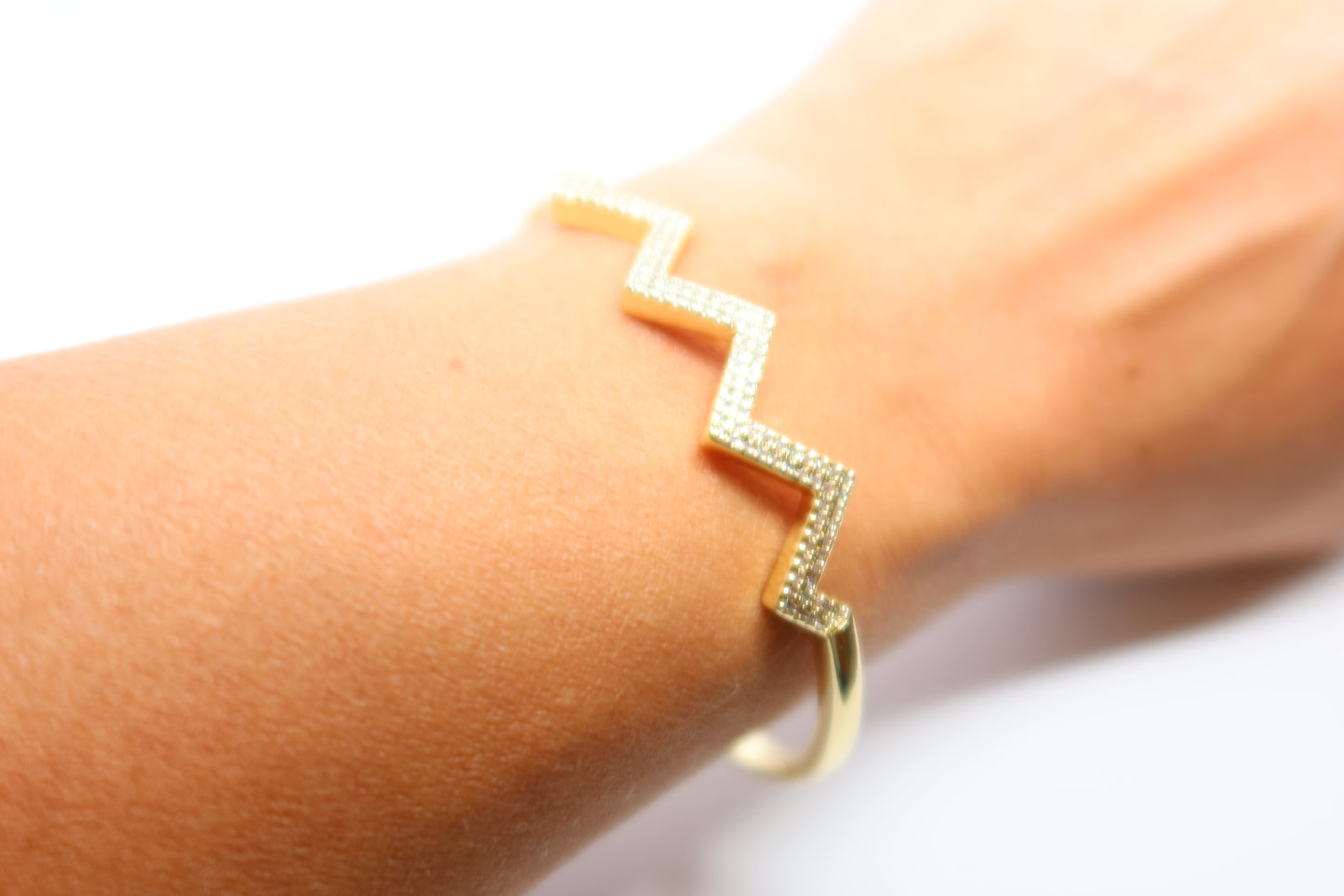 Vergoldet 14K - LUXA Armreif Zickzack-Form