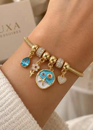 LUXA Charm - Armband mit Meeresmotiven 14K Vergoldet