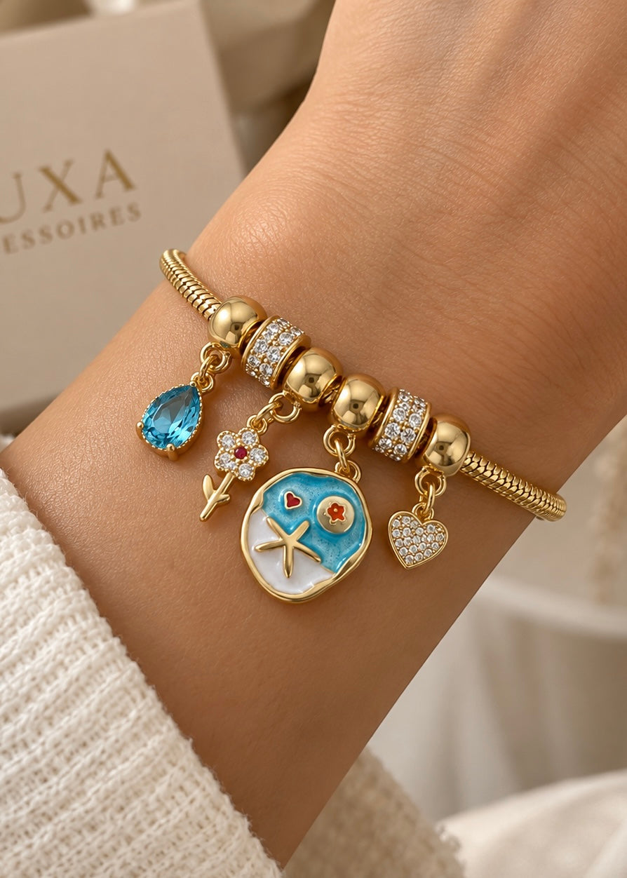 LUXA Charm - Armband mit Meeresmotiven 14K Vergoldet