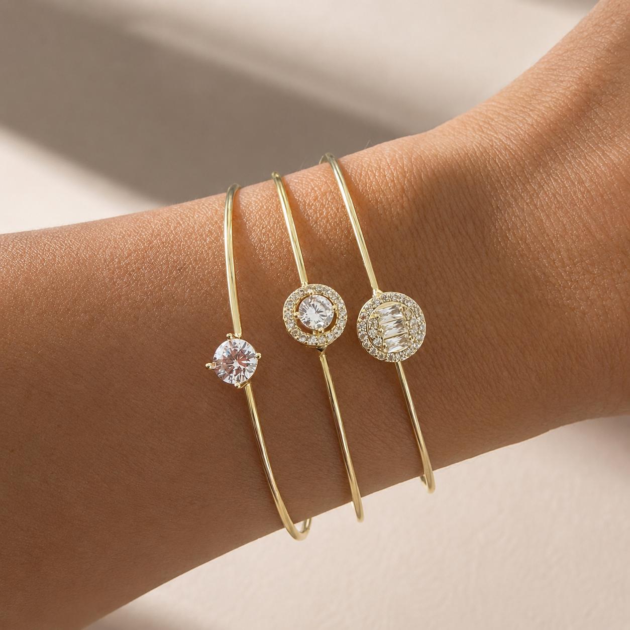 Vergoldet 14K - LUXA Aurelia Trio - 3-teiliges Armreif
