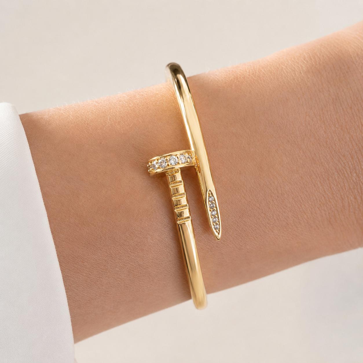Vergoldet 14K - LUXA Cloute Gold Armreif