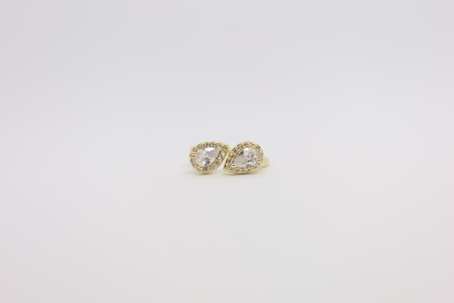 Ring LUXA Pear Elegance Verstellbar - Vergoldet 14K