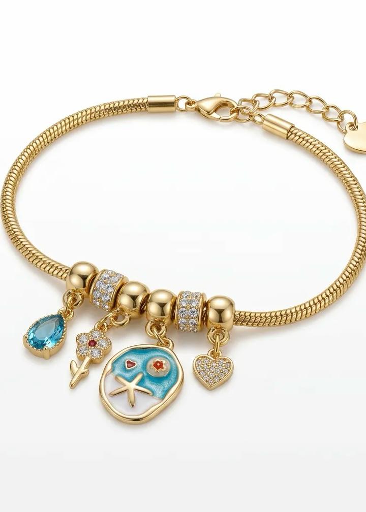 LUXA Charm - Armband mit Meeresmotiven 14K Vergoldet