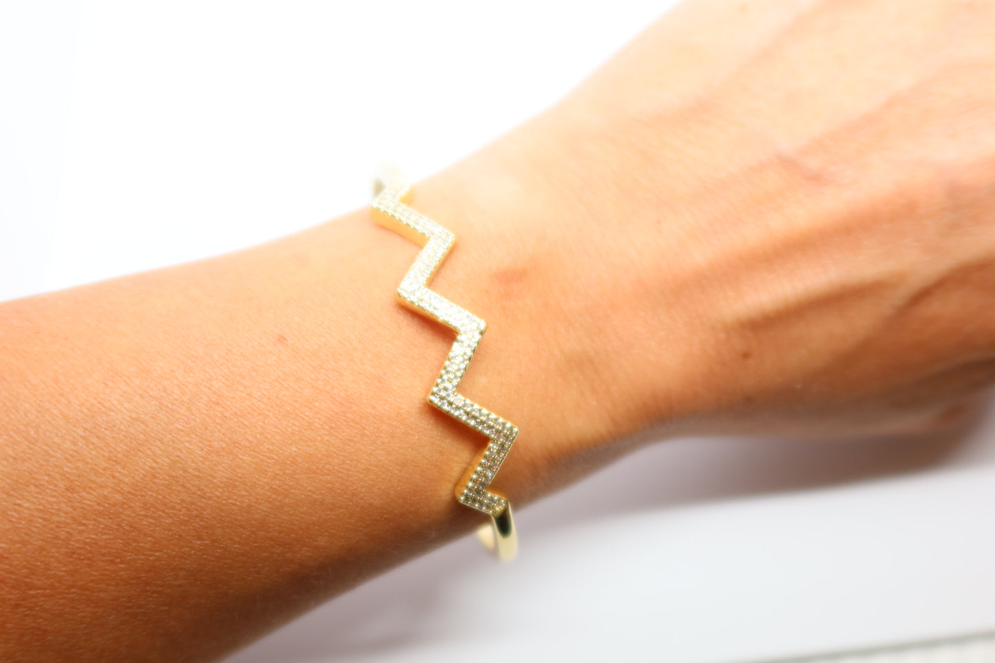 Vergoldet 14K - LUXA Armreif Zickzack-Form