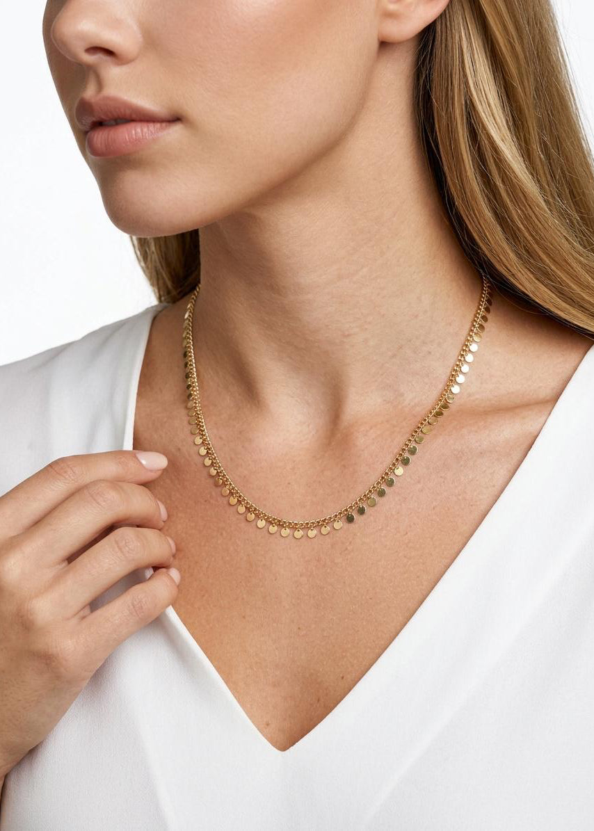 Vergoldet 14K - LUXA Golden Dots Halskette