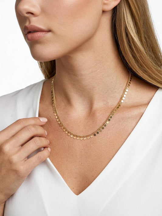 Vergoldet 14K - LUXA Golden Dots Halskette