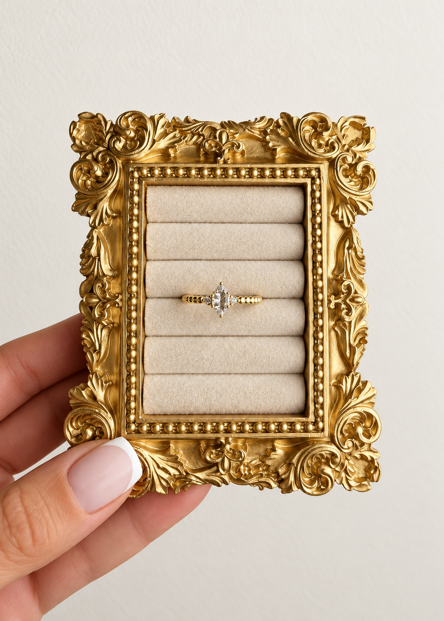 LUXA Ring Etoile Verstellbar - 14K Vergoldet