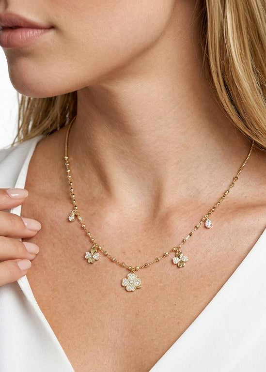 Vergoldet 14K - LUXA Vierblatt Halskette