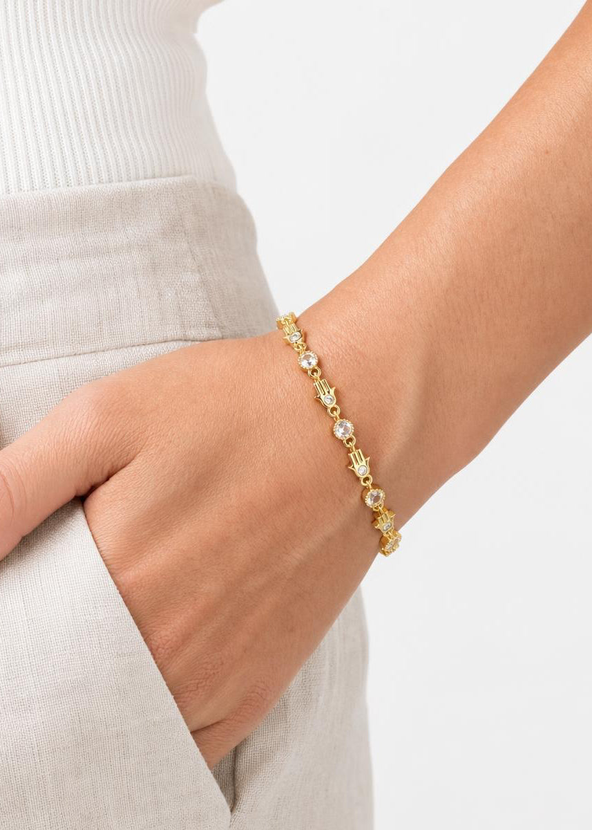 Vergoldet 14K - LUXA Goldenes Hamsa Armband