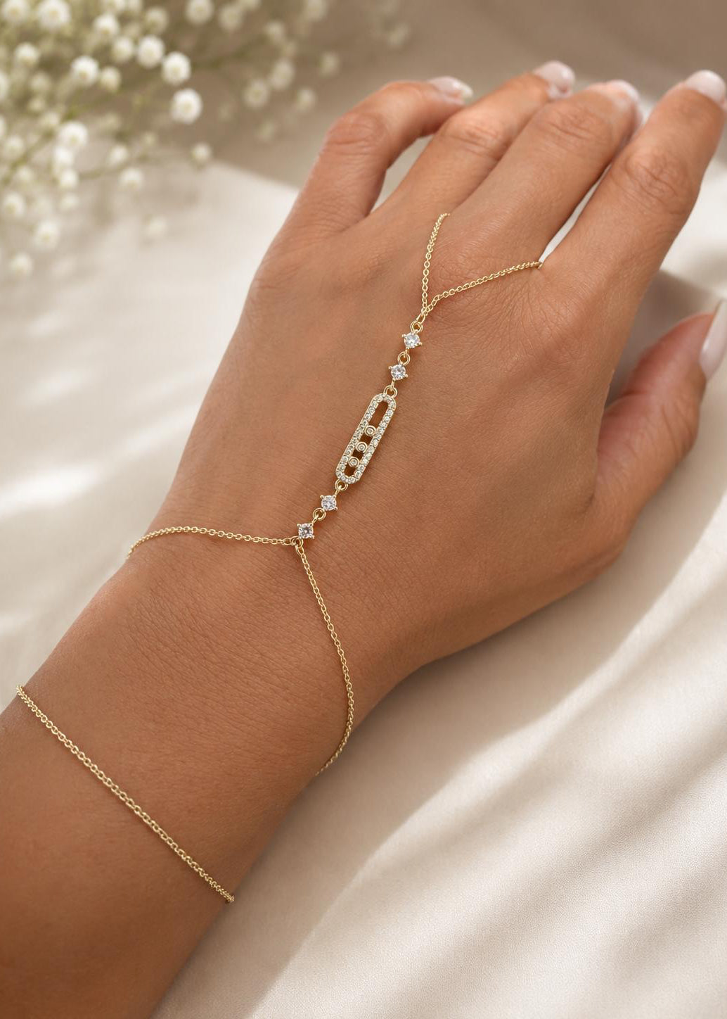 LUXA Golden Grace Hand-Chain 14K Vergoldet