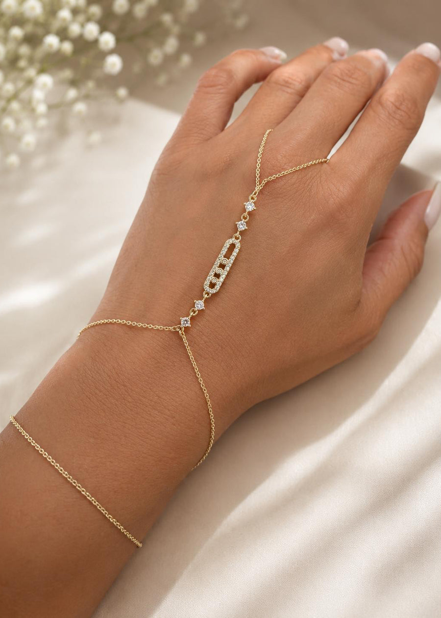 LUXA Golden Grace Hand-Chain 14K Vergoldet