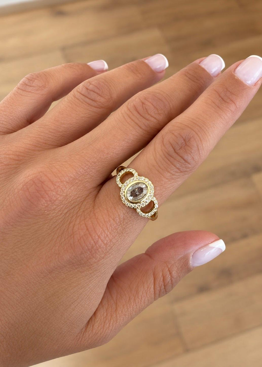 LUXA Ring Bella 14K Vergoldet - Verstellbar